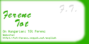 ferenc tot business card